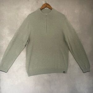 RHONE Men’s Gray  Zip Up Sweater Large